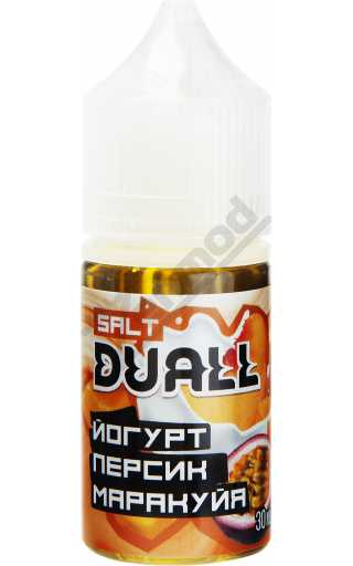 DUALL SALT - Йогурт, Персик, Маракуйя 30мл DUALL SALT - Йогурт, Персик, Маракуйя 30мл