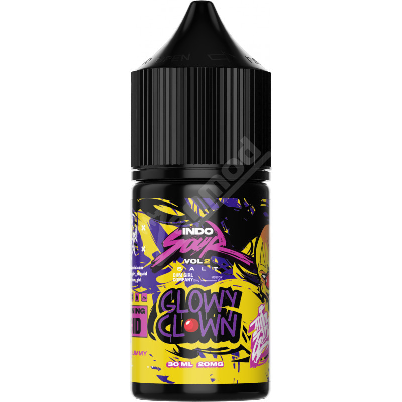 Фото и внешний вид — IndoSour SALT - Glowy Clown 30мл