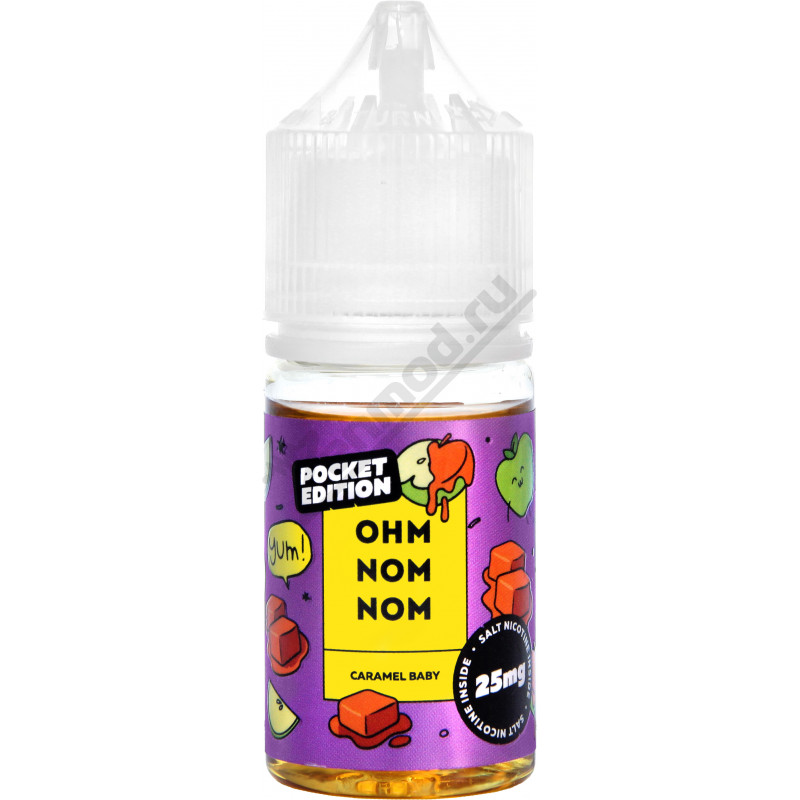 Фото и внешний вид — OHM NOM NOM SALT - CARAMEL BABY 30мл