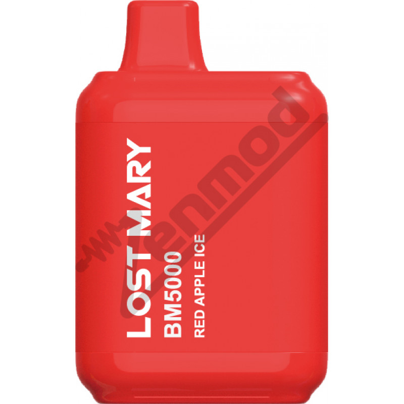 Одноразовая электронная сигарета Lost Mary BM 5000 - Красный Яблочный Лёд Фото и внешний вид — Lost Mary BM 5000 - Красный Яблочный Лёд
